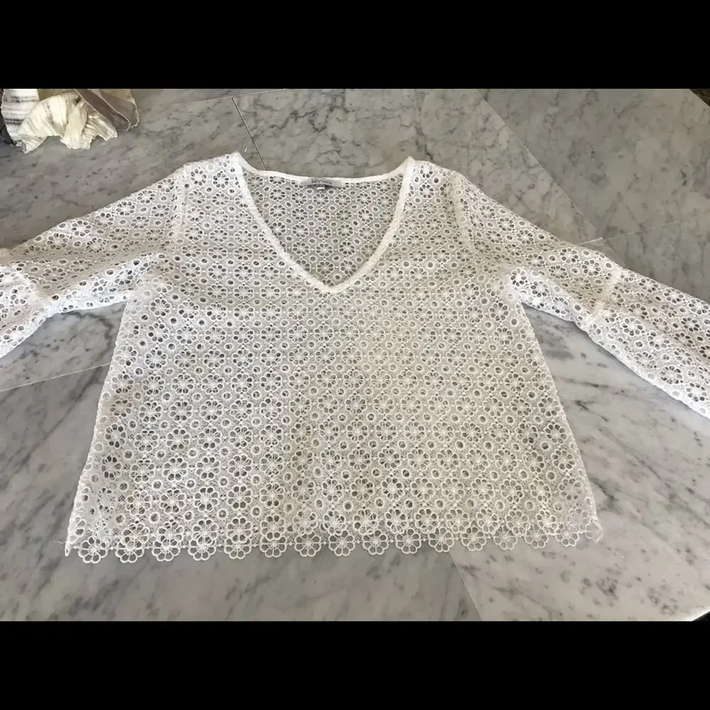 Lucy Paris eyelet top NWOT
